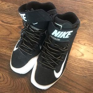 Nike Huarache Black Baseball Cleats 5Y Size 5 Boy